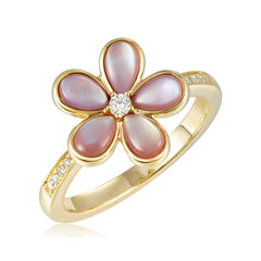 Mother of Pearl Plumeria Ring Ring Island by Koa Nani 