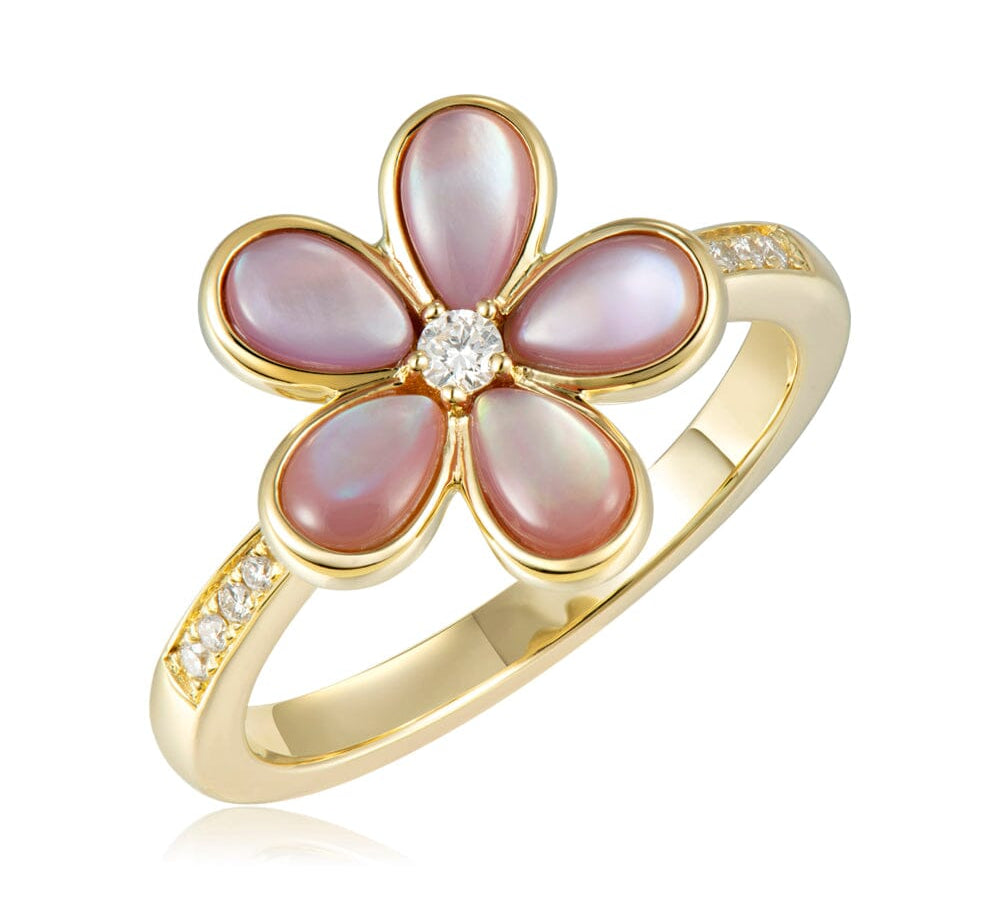 Mother of Pearl Plumeria Ring Ring Island by Koa Nani 