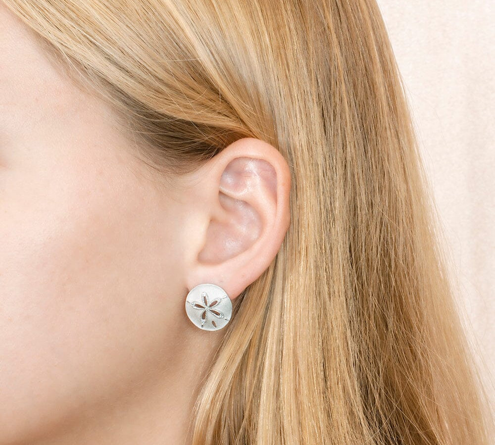 Ocean Isle Sand Dollar Stud Earrings Earrings Island by Koa Nani 