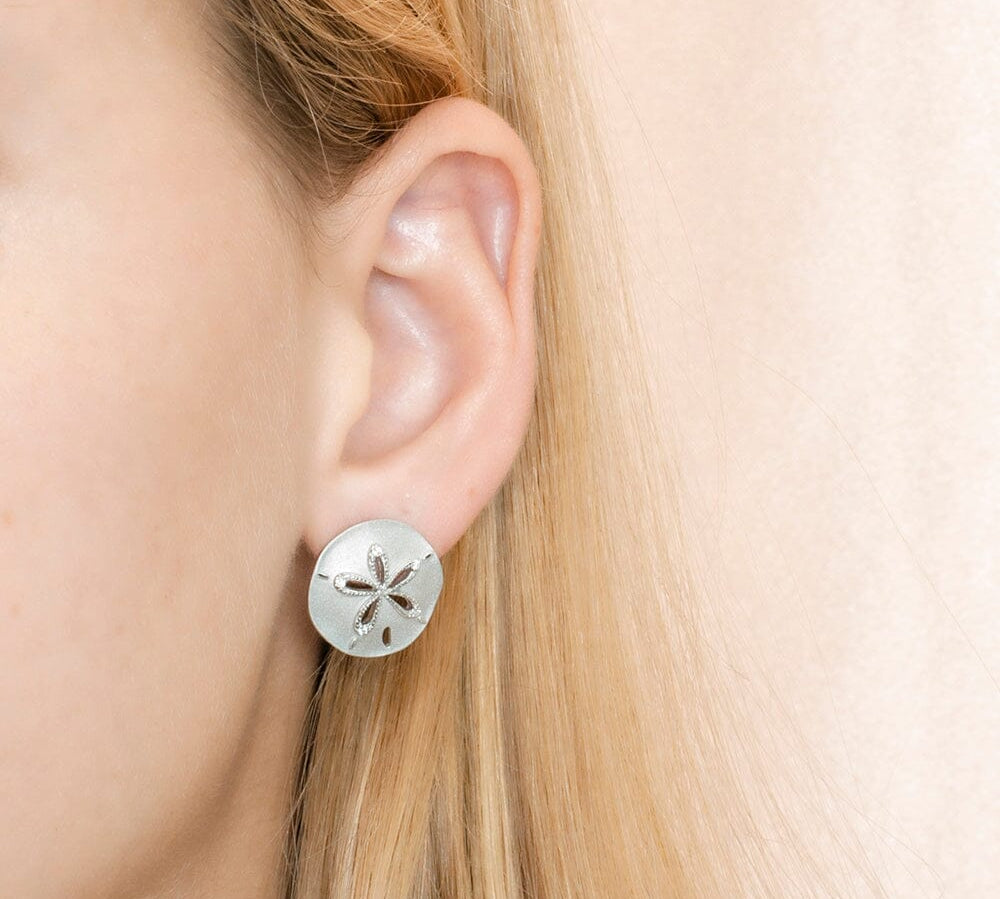 Ocean Isle Sand Dollar Stud Earrings Earrings Island by Koa Nani 