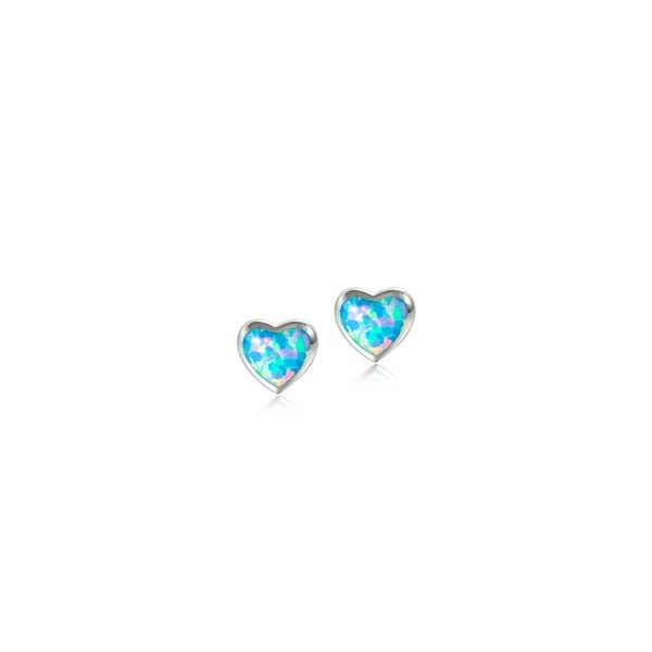 Opal Aloha Heart Earrings Earrings Island by Koa Nani 