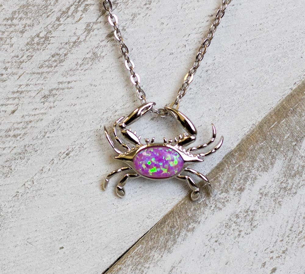 Opal Atlantic Blue Crab Pendant Pendant Island by Koa Nani 