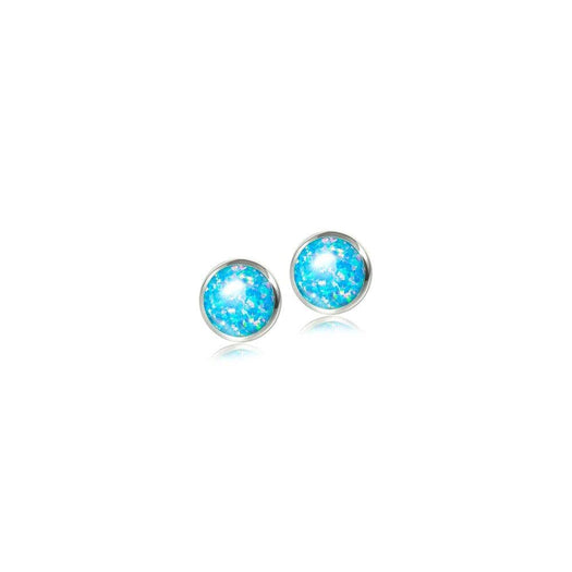 Opalite Stud Earrings Earrings Island by Koa Nani 12mm Blue 