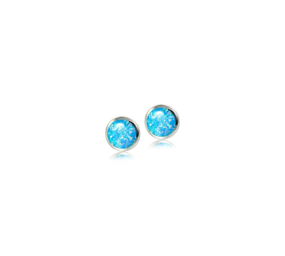 Opalite Stud Earrings Earrings Island by Koa Nani 10mm Blue 