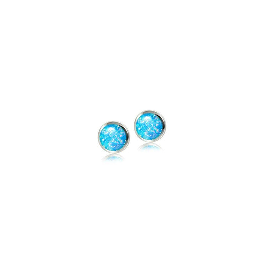 Opalite Stud Earrings Earrings Island by Koa Nani 10mm Blue 