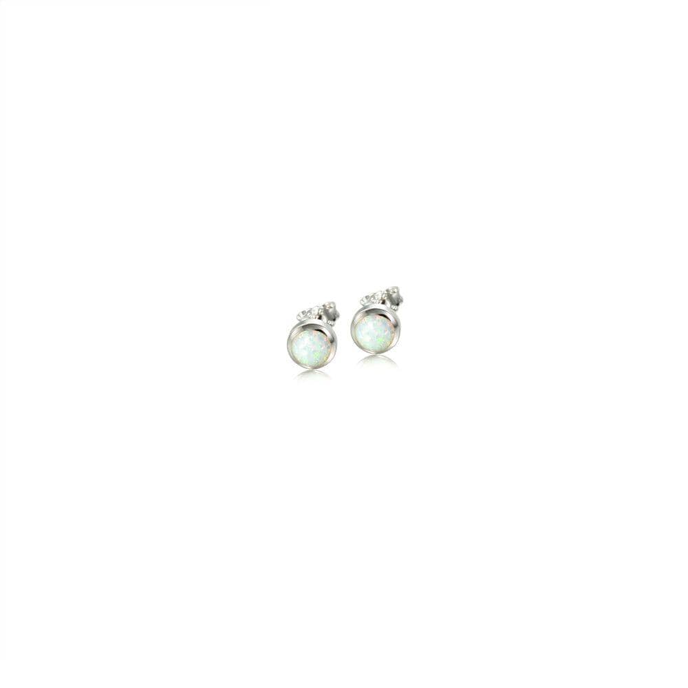 Opalite Stud Earrings Earrings Island by Koa Nani 6mm White 