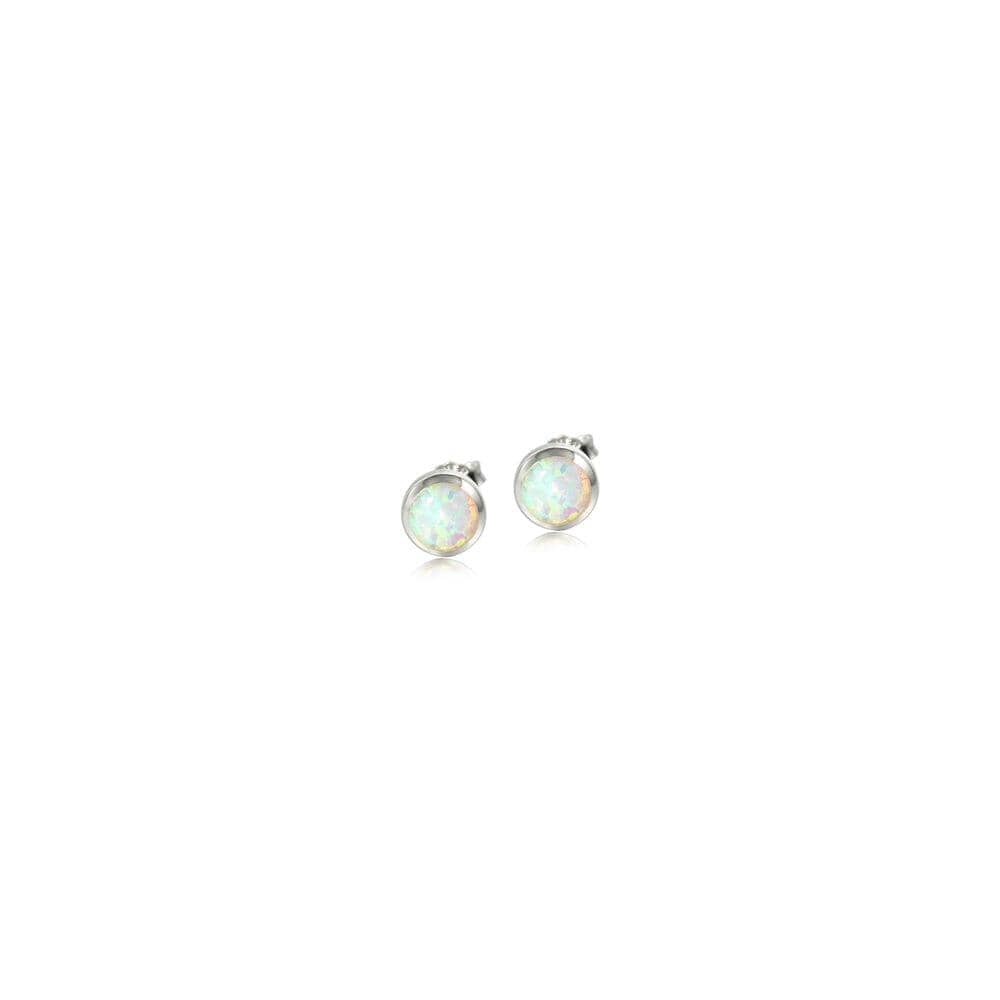 Opalite Stud Earrings Earrings Island by Koa Nani 7mm White 