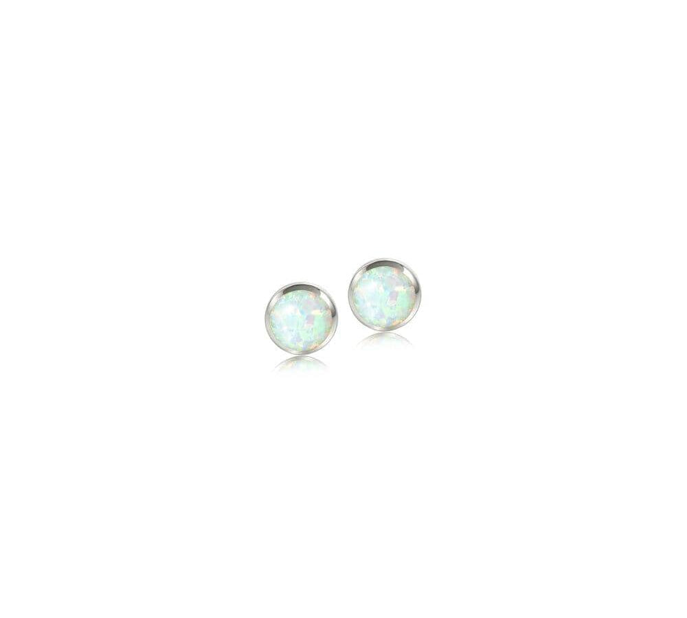 Opalite Stud Earrings Earrings Island by Koa Nani 9mm White 