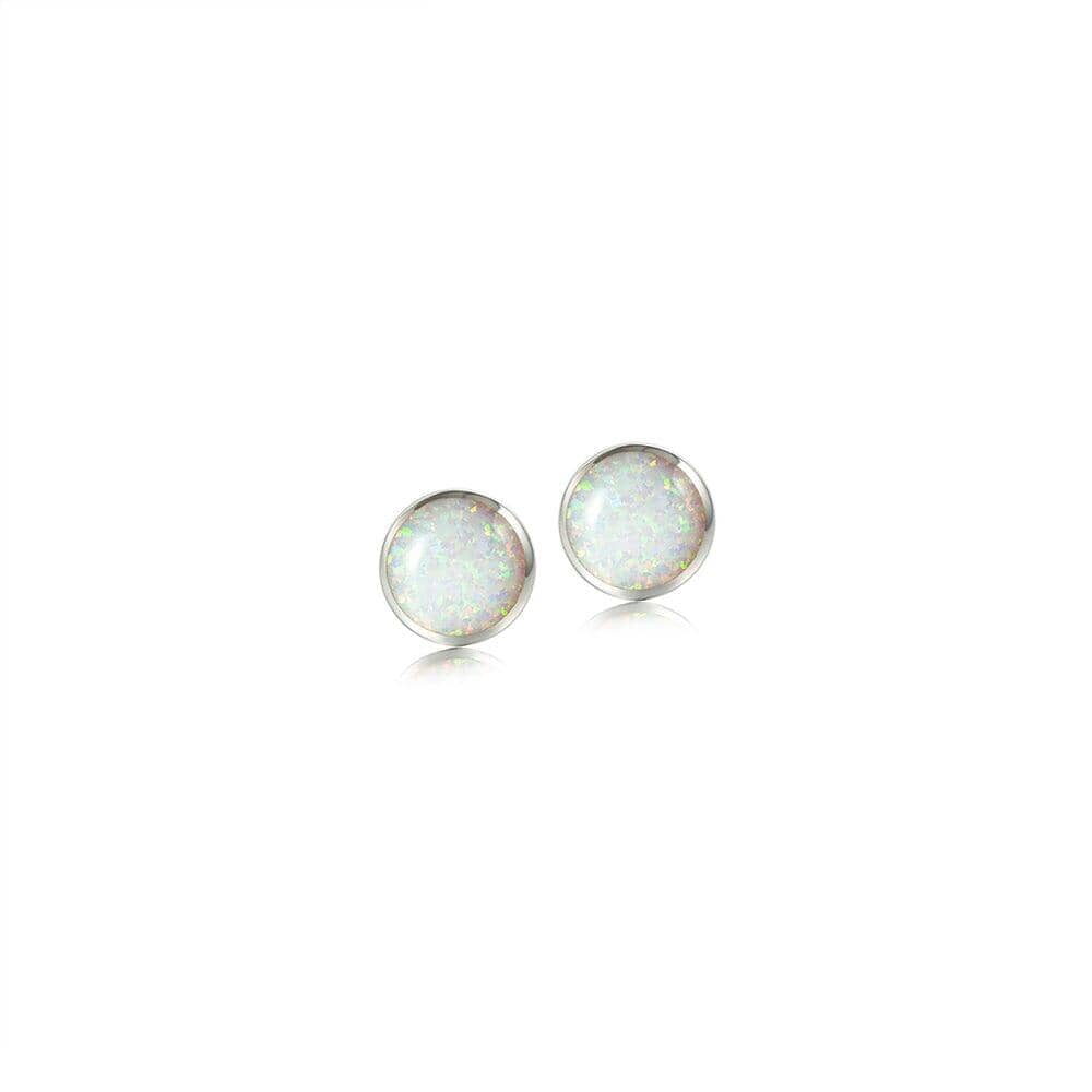 Opalite Stud Earrings Earrings Island by Koa Nani 12mm White 