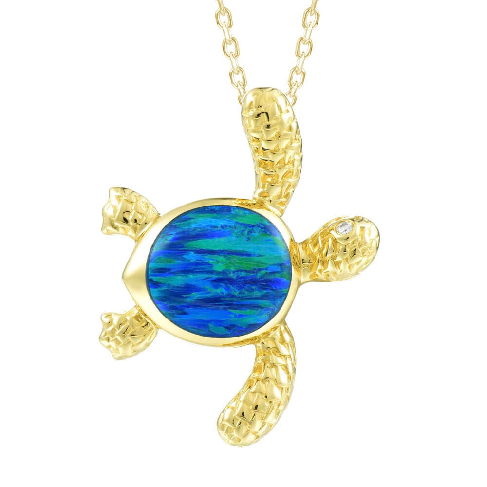 Opal Honu Pendant Pendant Island by Koa Nani 