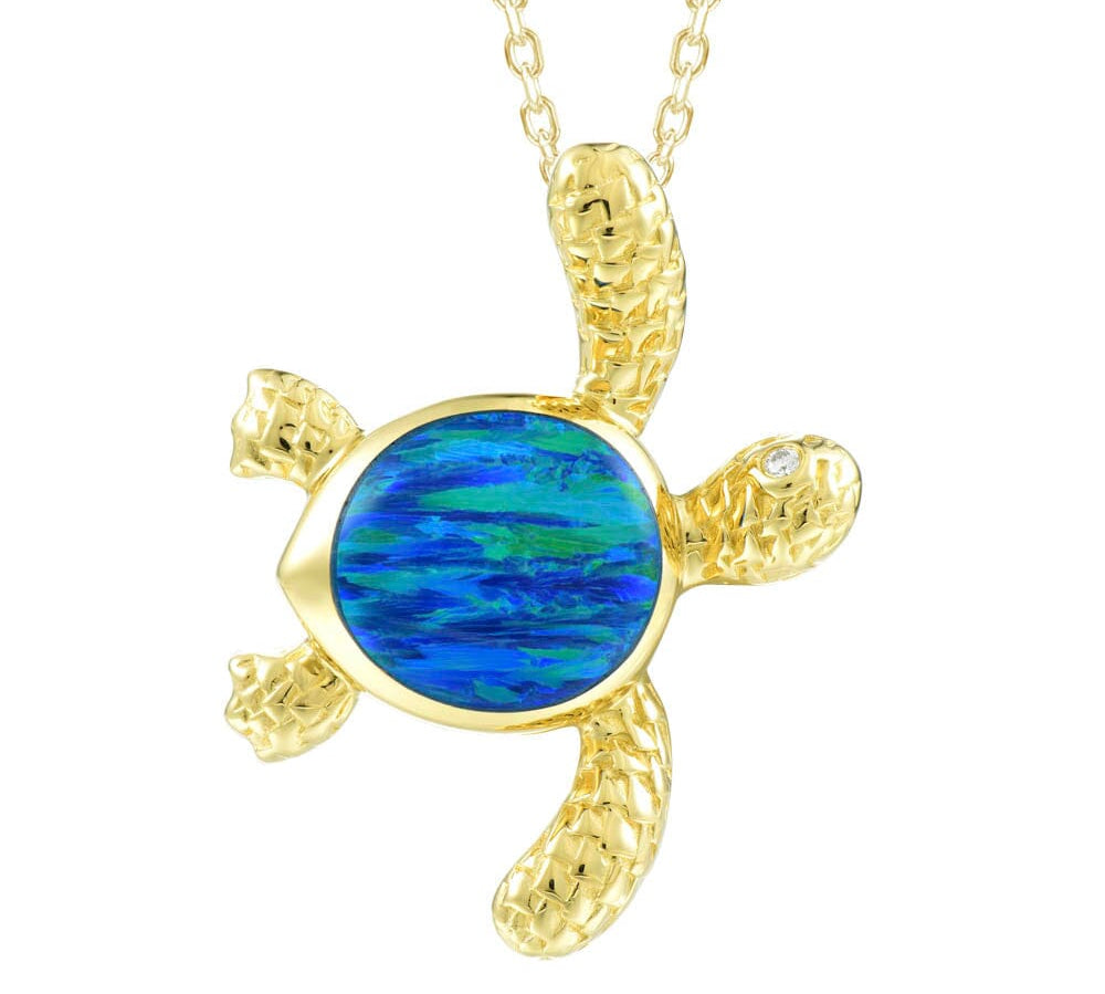 Opal Honu Pendant Pendant Island by Koa Nani 