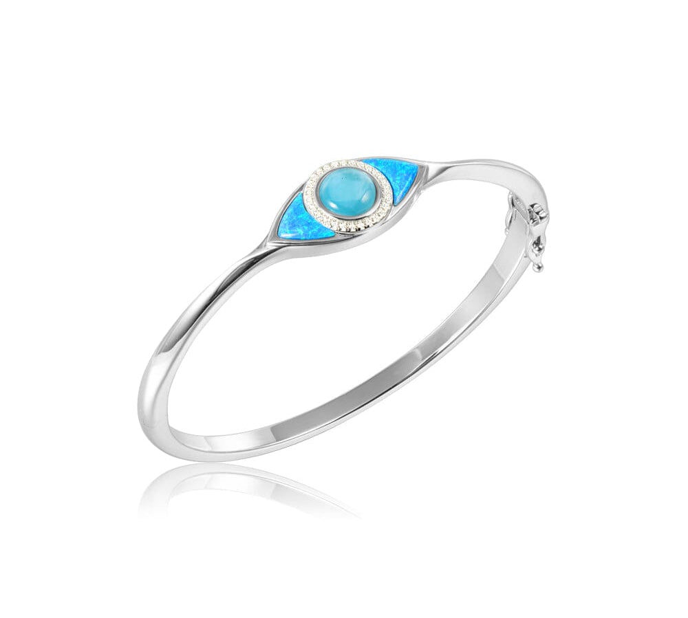 Opal & Larimar Eye of Protection Bangle Bangle Island by Koa Nani 