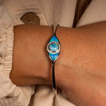 Opal & Larimar Eye of Protection Bangle Bangle Island by Koa Nani 