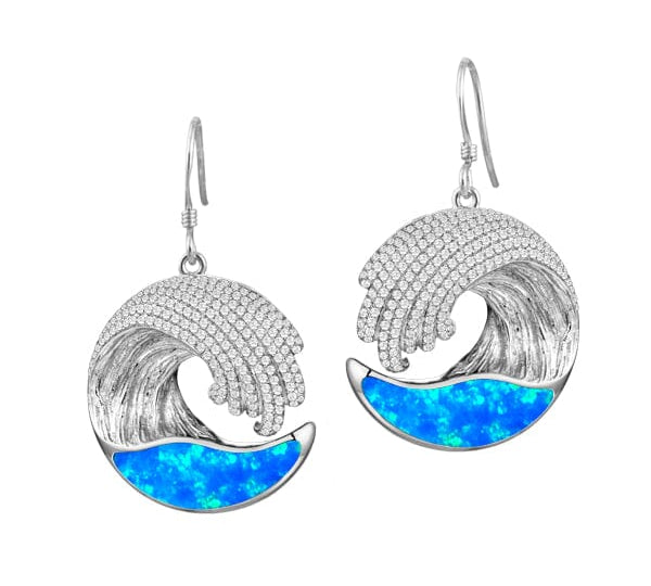 Opal Ocean Wave Earrings Earrings Island by Koa Nani Large 