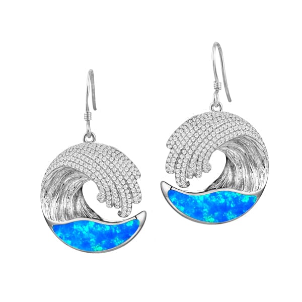 Opal Ocean Wave Earrings Earrings Island by Koa Nani Large 