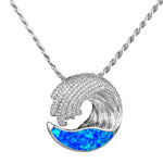 Opal Ocean Wave Pendant Pendant Island by Koa Nani Medium 