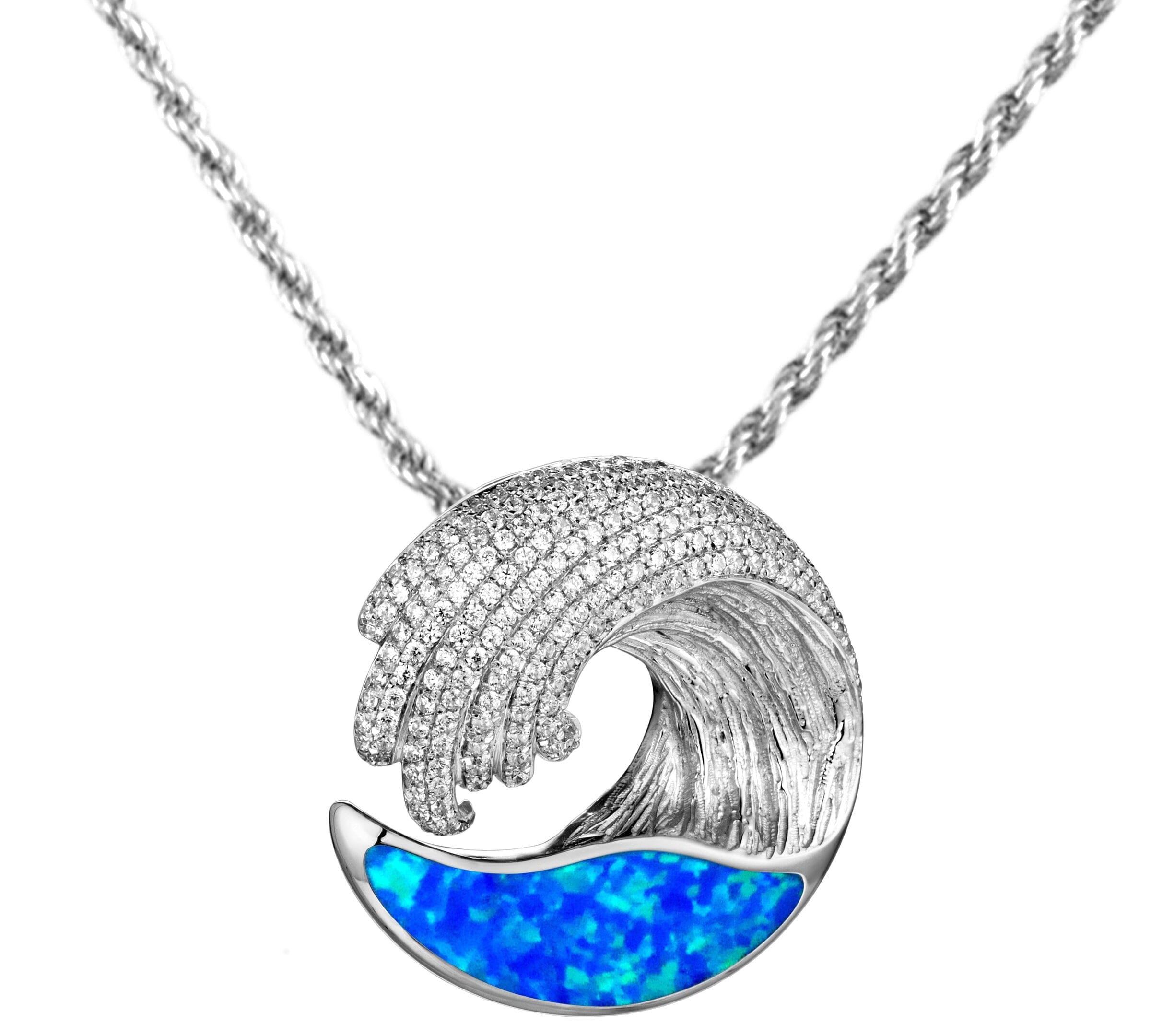 Opal Ocean Wave Pendant Pendant Island by Koa Nani Medium 