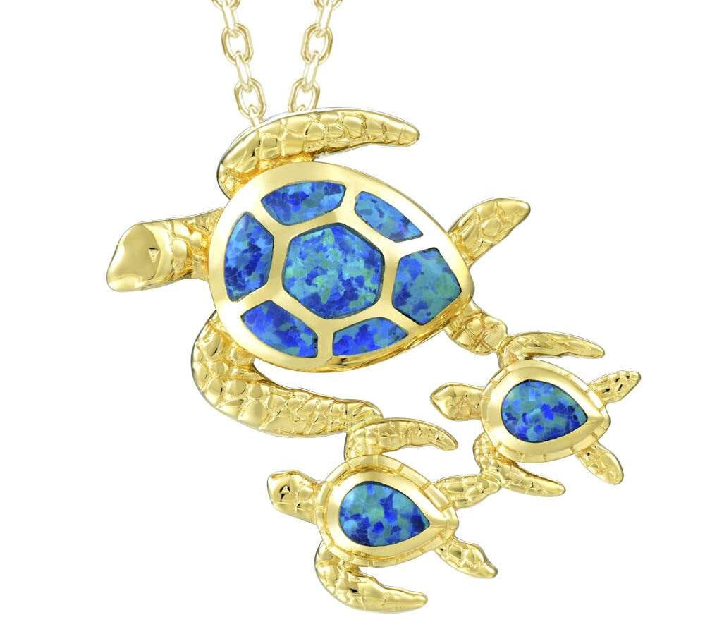 Opal Ohana Honu Pendant Pendant Island by Koa Nani 