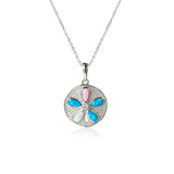 Opal Sand Dollar Pavé Pendant & Earrings Set Other Island by Koa Nani 