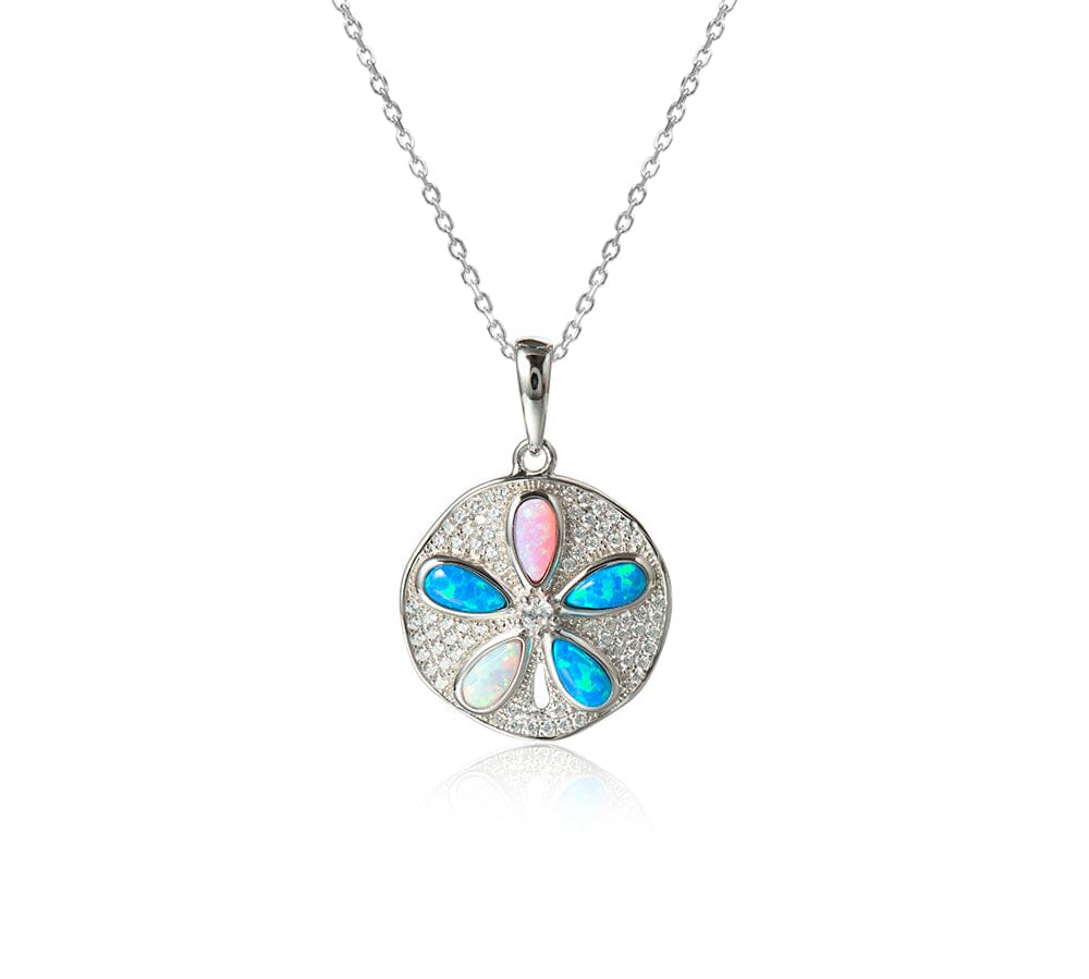 Opal Sand Dollar Pavé Pendant & Earrings Set Other Island by Koa Nani 