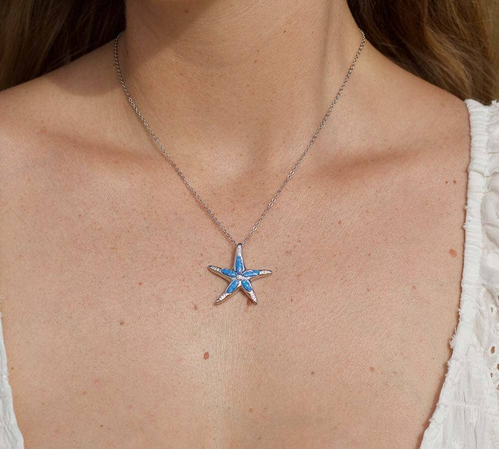 Opal Stardust Sea Star Pendant Pendant Island by Koa Nani 