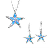 Opal Stardust Sea Star Pendant & Earrings Set Other Island by Koa Nani 