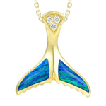 Opal Whale Tail Pendant Pendant Island by Koa Nani 