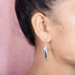 Pacific Fishbone Earrings Earrings Island by Koa Nani Smal 