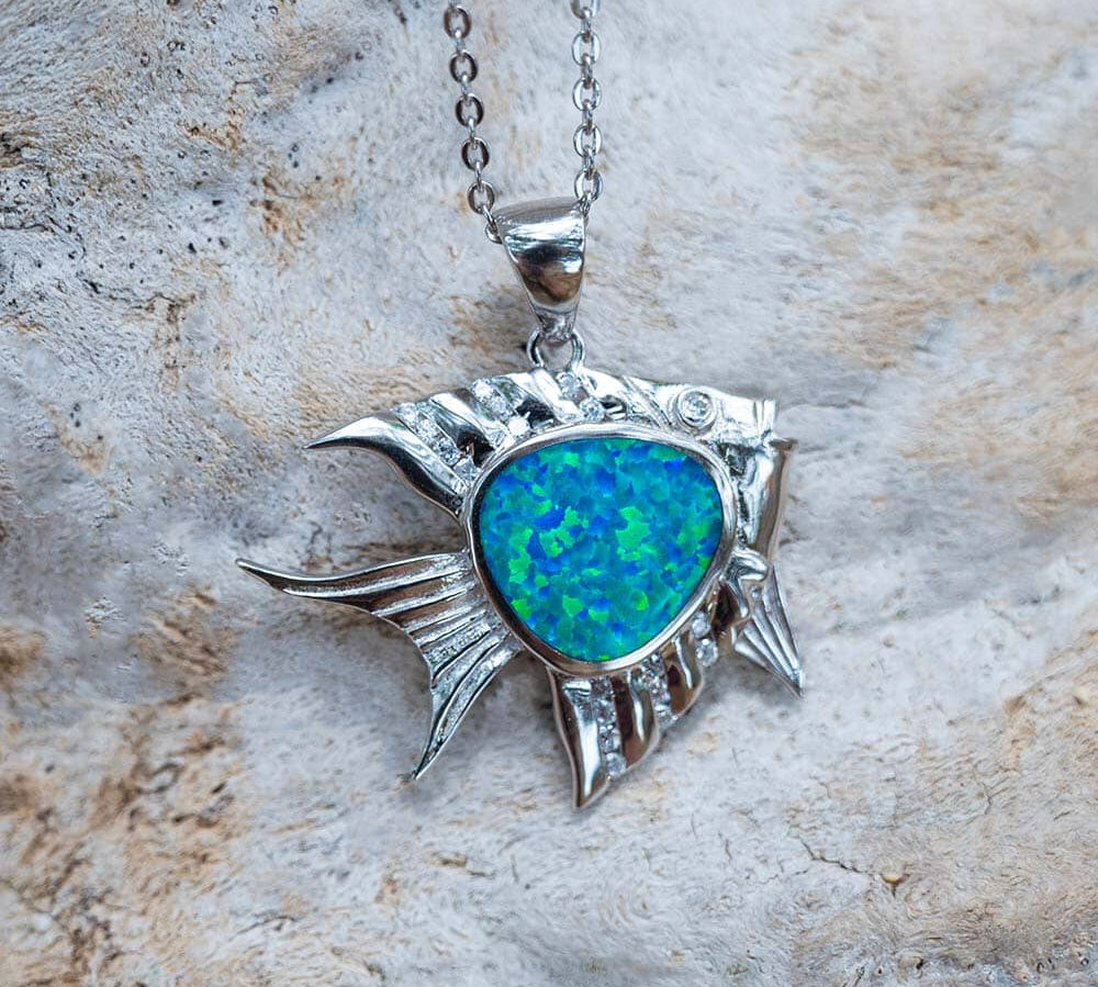 Paradise Opal Angelfish Pendant Pendant Island by Koa Nani 