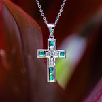 Paradise Opal Cross Pendant Pendant Island by Koa Nani 