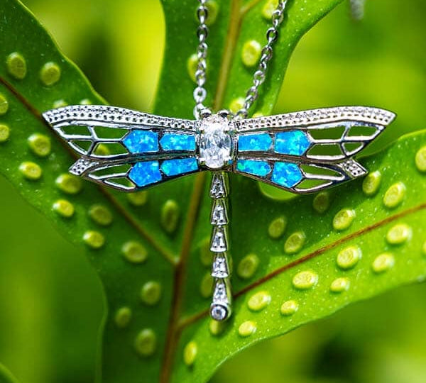 Paradise Opal Dragonfly Pendant Pendant Island by Koa Nani 