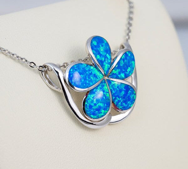 Paradise Opal Embrace Plumeria Pendant Pendant Island by Koa Nani 