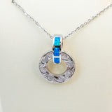 Paradise Opal Engraved Infinity Pendant Pendant Island by Koa Nani 