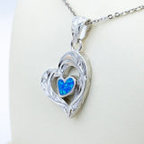 Paradise Opal Engraved Signature Heart Pendant Pendant Island by Koa Nani 