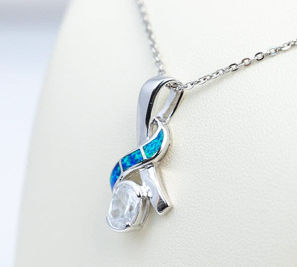 Paradise Opal Eternal Bow Pendant Pendant Island by Koa Nani 