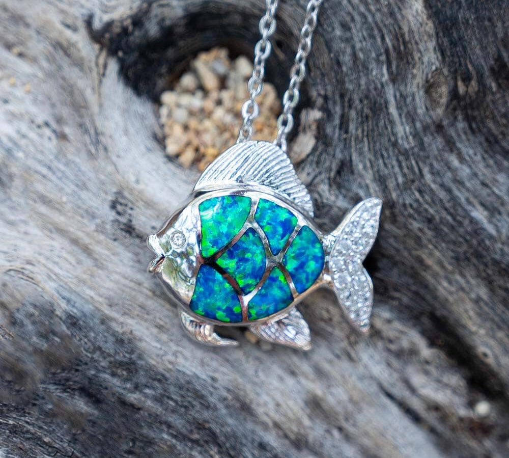 Paradise Opal Fish Pendant Pendant Island by Koa Nani 