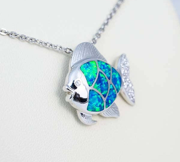 Paradise Opal Fish Pendant Pendant Island by Koa Nani 