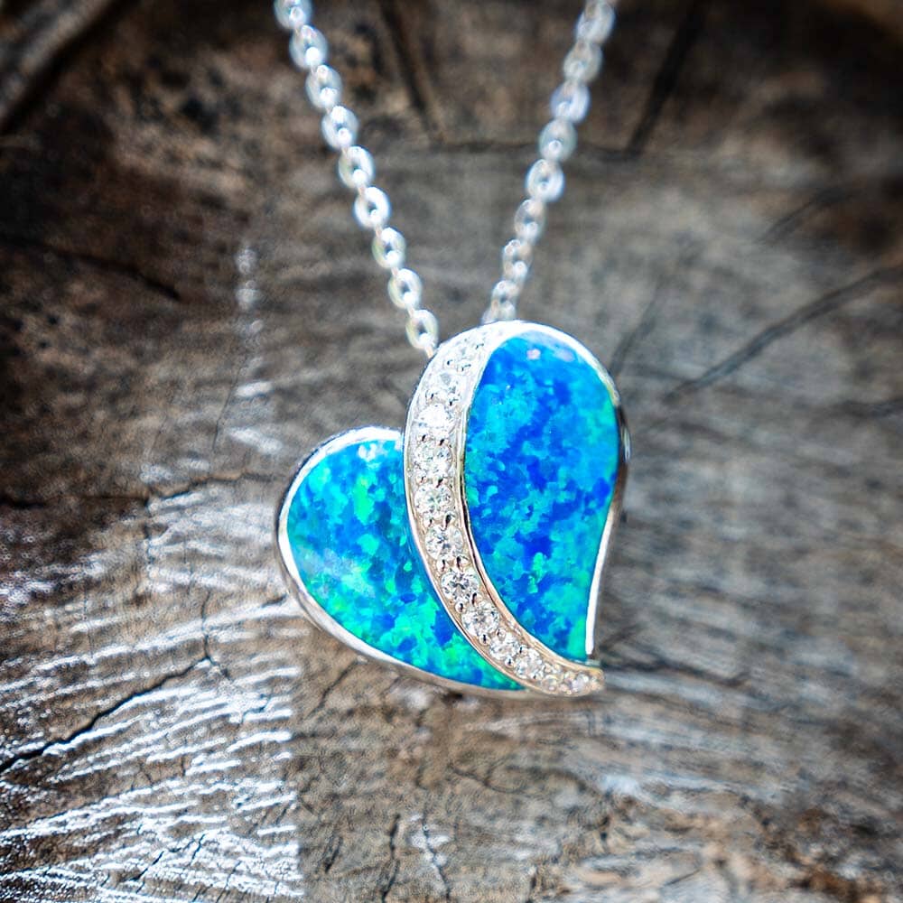 Paradise Opal Forever Love Heart Pendant Pendant Island by Koa Nani 