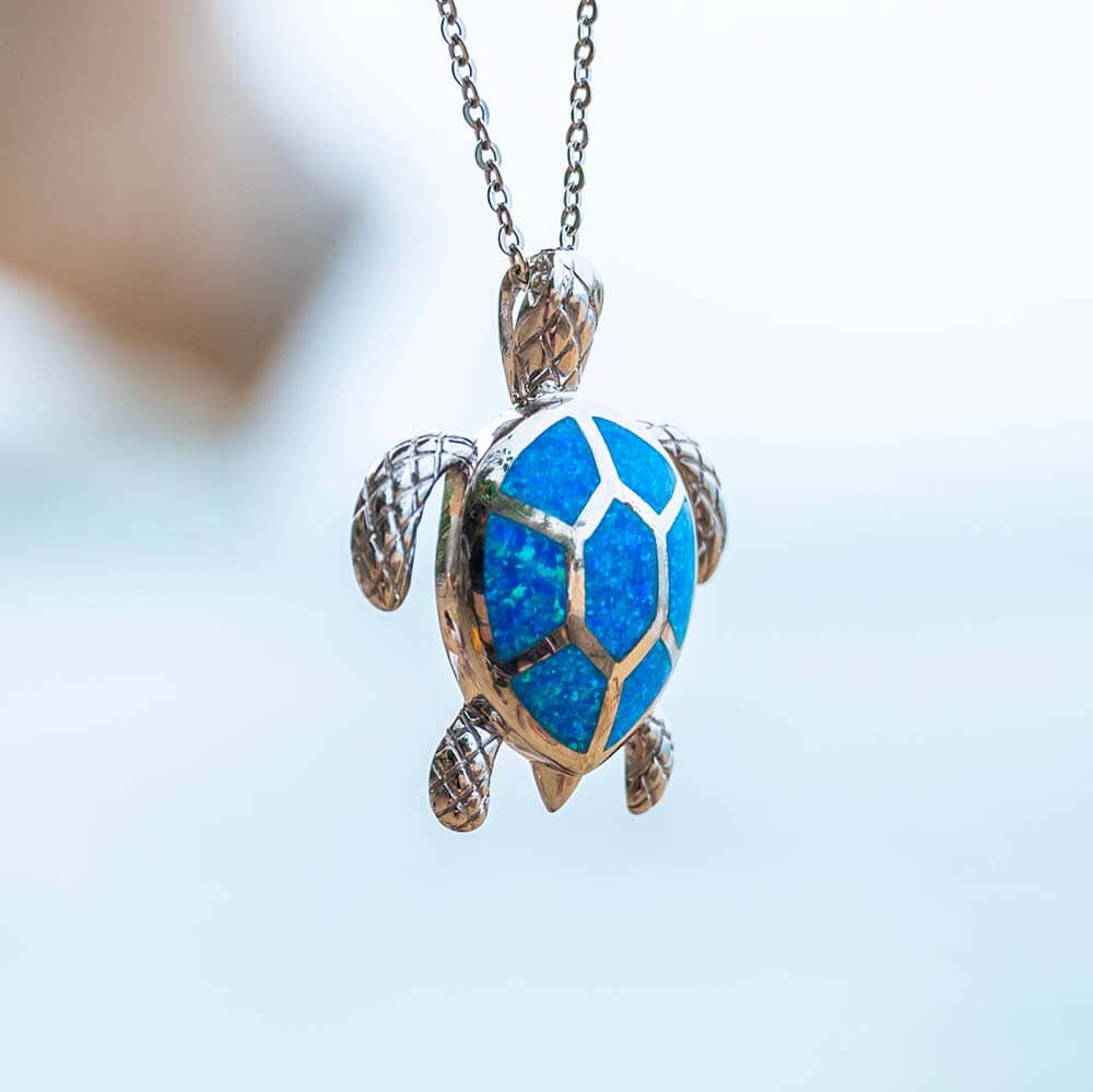 Paradise Opal Loggerhead Sea Turtle Pendant Pendant Island by Koa Nani 