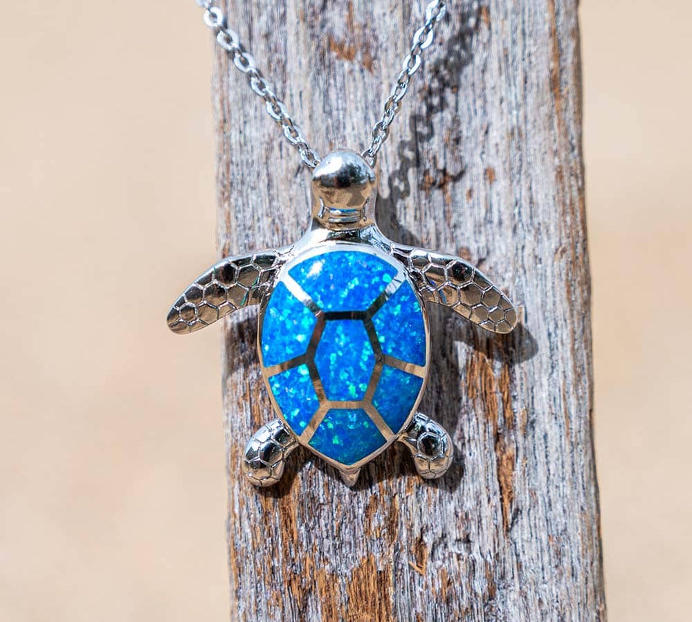 Paradise Opal Loggerhead Sea Turtle Pendant Pendant Island by Koa Nani 