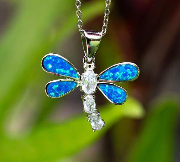 Paradise Opal Olu'olu Dragonfly Pendant Pendant Island by Koa Nani 