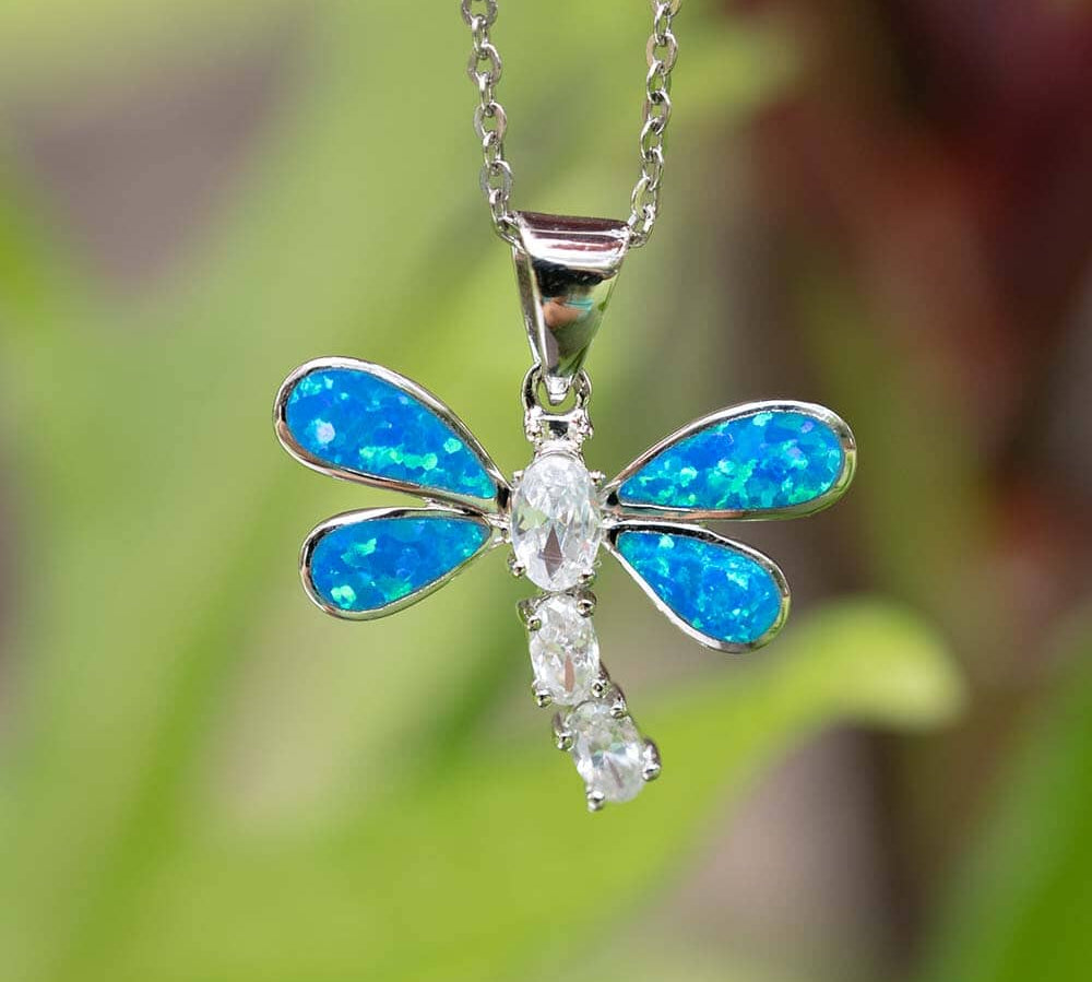 Paradise Opal Olu'olu Dragonfly Pendant Pendant Island by Koa Nani 