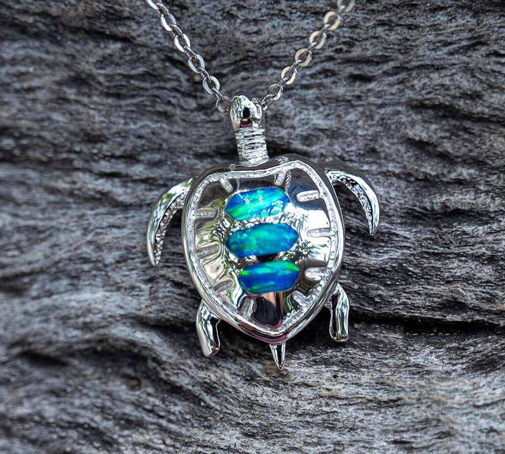 Paradise Opal Pacific Sea Turtle Pendant Pendant Island by Koa Nani 