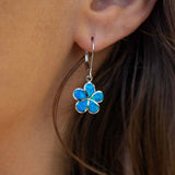 Paradise Opal Plumeria Lever Back Earrings Earrings Island by Koa Nani 