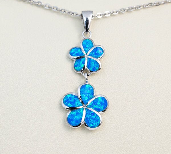 Paradise Opal Plumeria Lovers Pendant Pendant Island by Koa Nani 