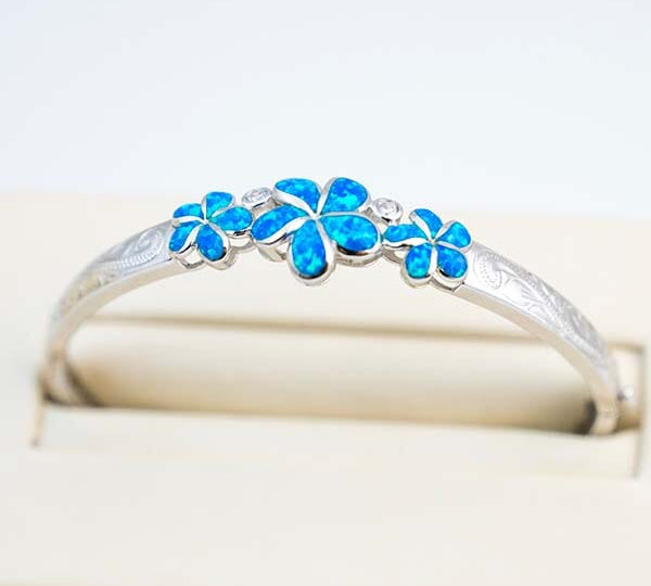 Paradise Opal Plumeria Ohana Bangle Bangle Island by Koa Nani 