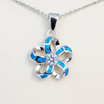 Paradise Opal Plumeria Ribbon Pendant Pendant Island by Koa Nani 