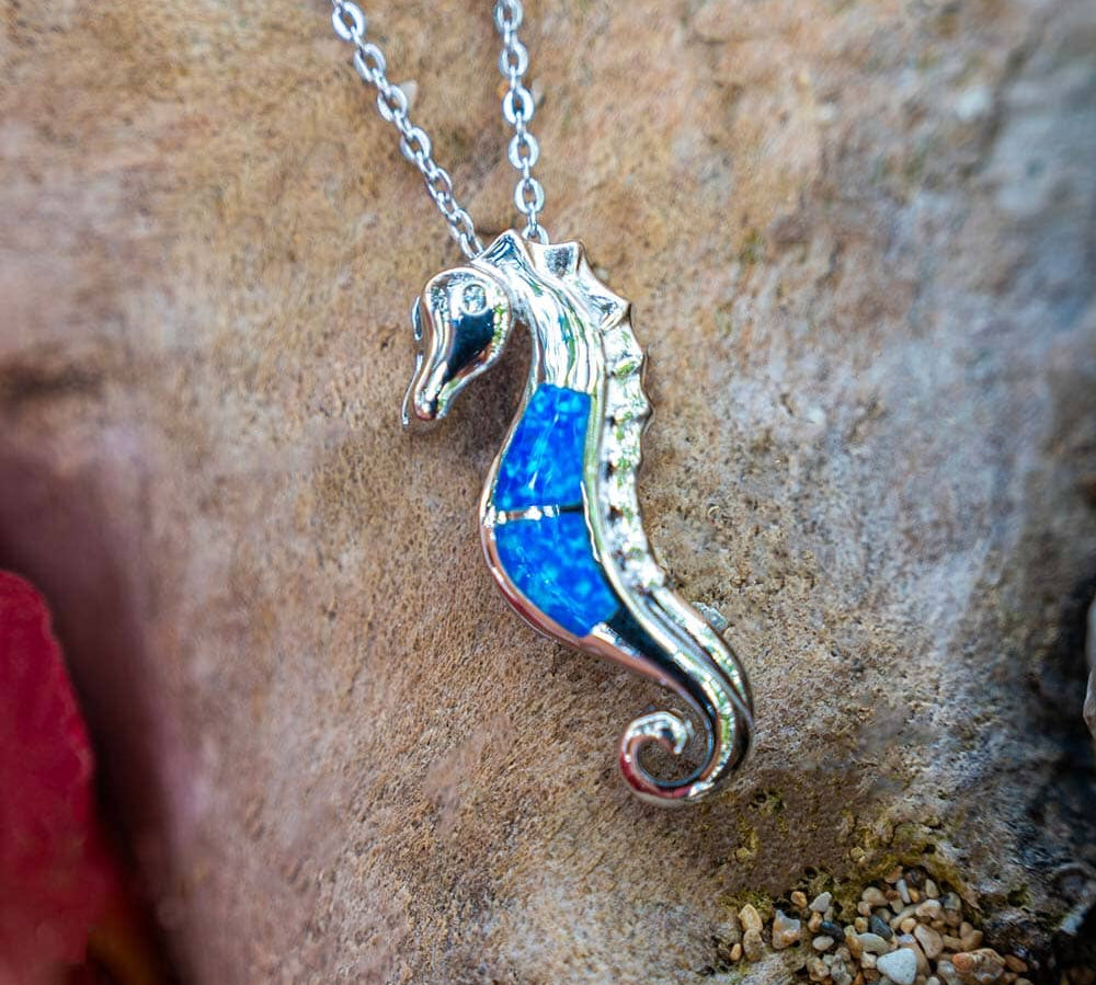 Paradise Opal Seahorse Serenity Pendant Pendant Island by Koa Nani 