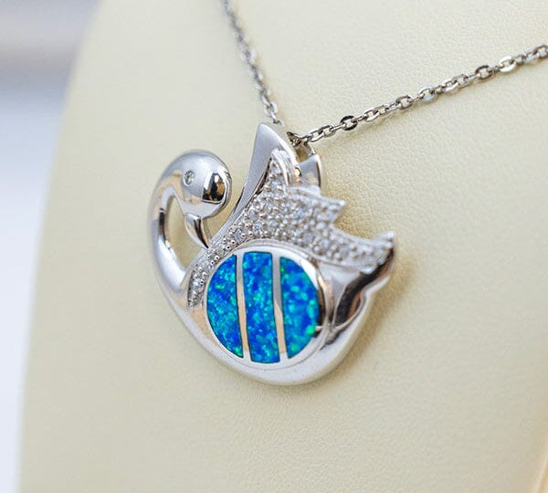 Paradise Opal Serene Swan Pendant Pendant Island by Koa Nani 