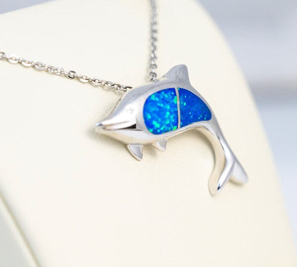 Paradise Opal Sparkling Dolphin Pendant Pendant Island by Koa Nani 